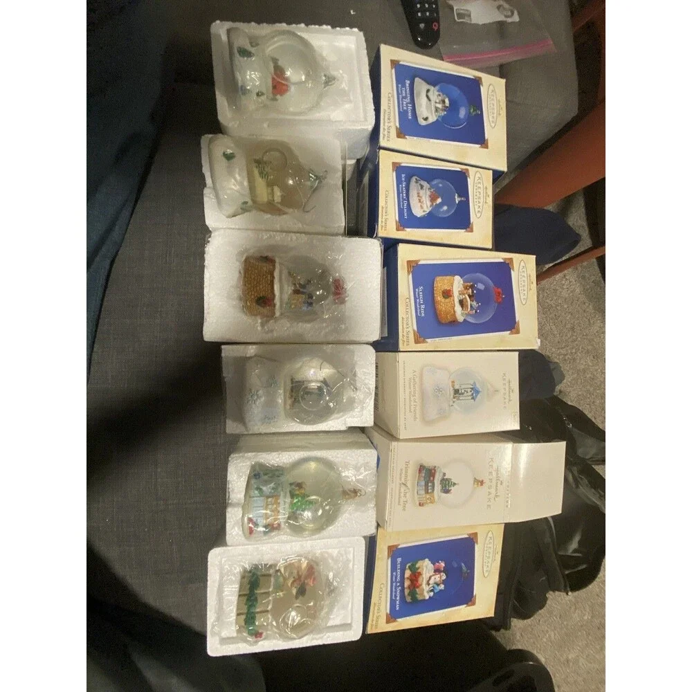 Hallmark Keepsake Christmas Ornament - Snow Globe Lot Of 6